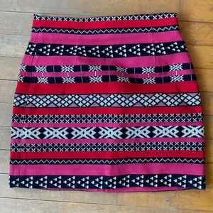 Zara Embroidered Mini Skirt